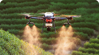 Aplicación con drones